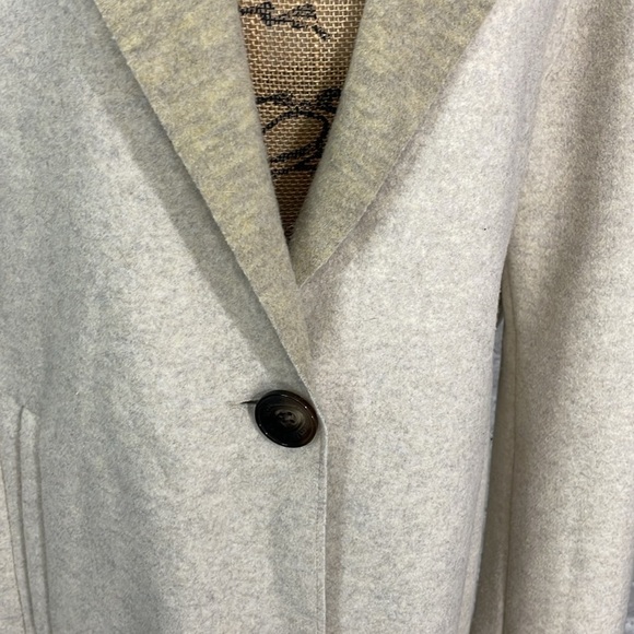 Sam Edelman Single Breasted Reefer Two Tone Coat - Picture 2 of 7